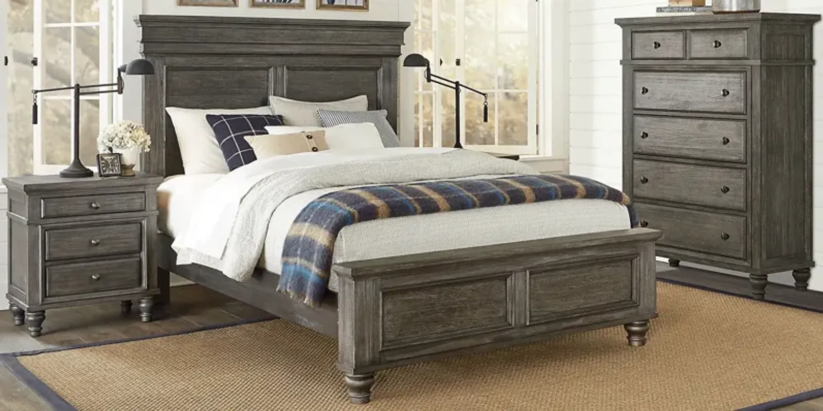 Lake Town Gray 5 Pc Queen Panel Bedroom