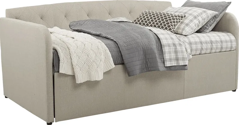 Lanie Beige Tufted Daybed