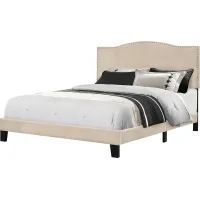 Kiley Linen Full Upholstered Bed