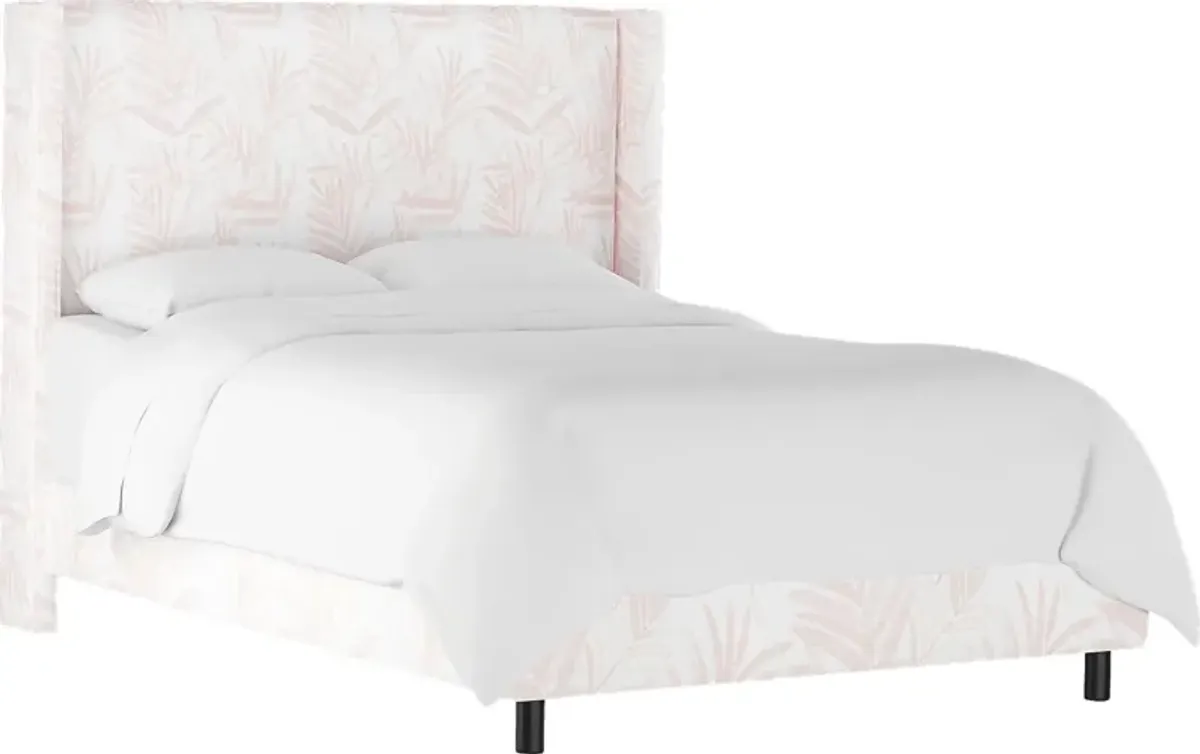 Fern Grove Pink Full Upholstered Bed