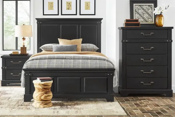 Fairhaven Black 5 Pc Queen Panel Bedroom