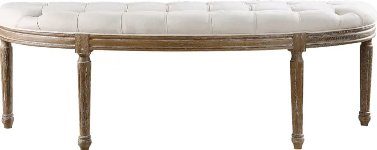 Lanntair Linen Accent Bench