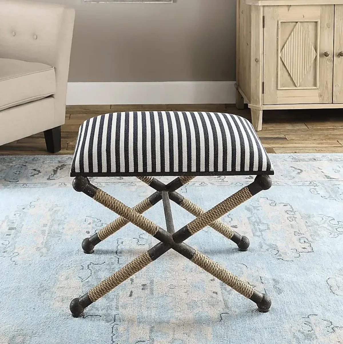 Belsfield Navy Accent Bench