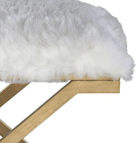 Foxall White Accent Bench