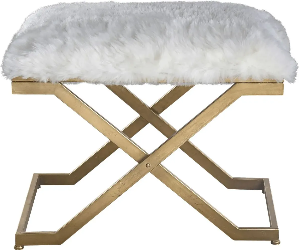 Foxall White Accent Bench