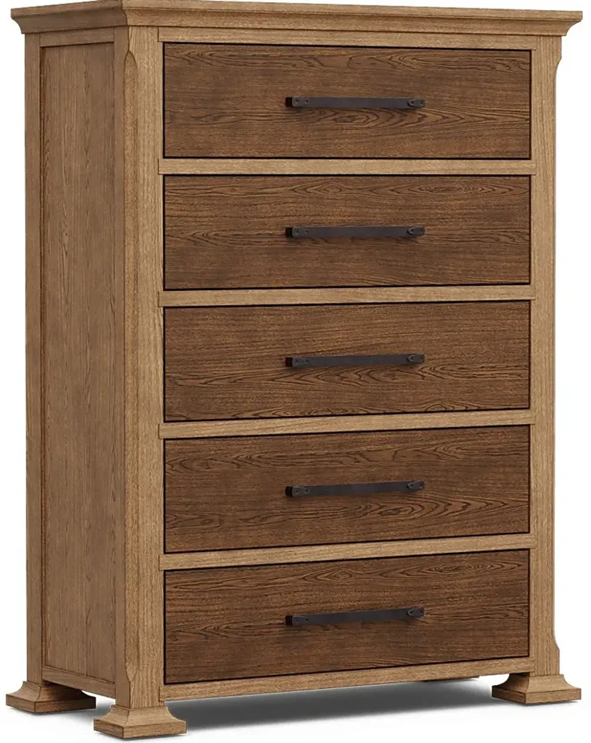 Telluride Brown 5 Pc Queen Panel Bedroom with Upholstered Bench