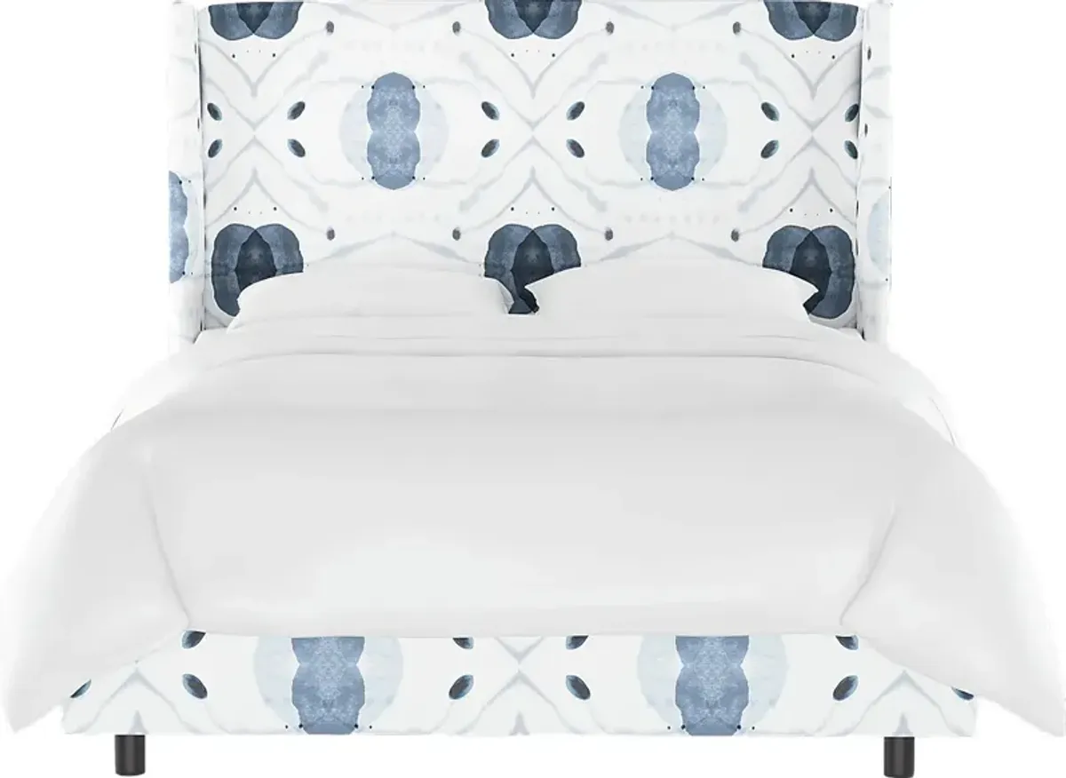 Vashti Blue Queen Upholstered Bed