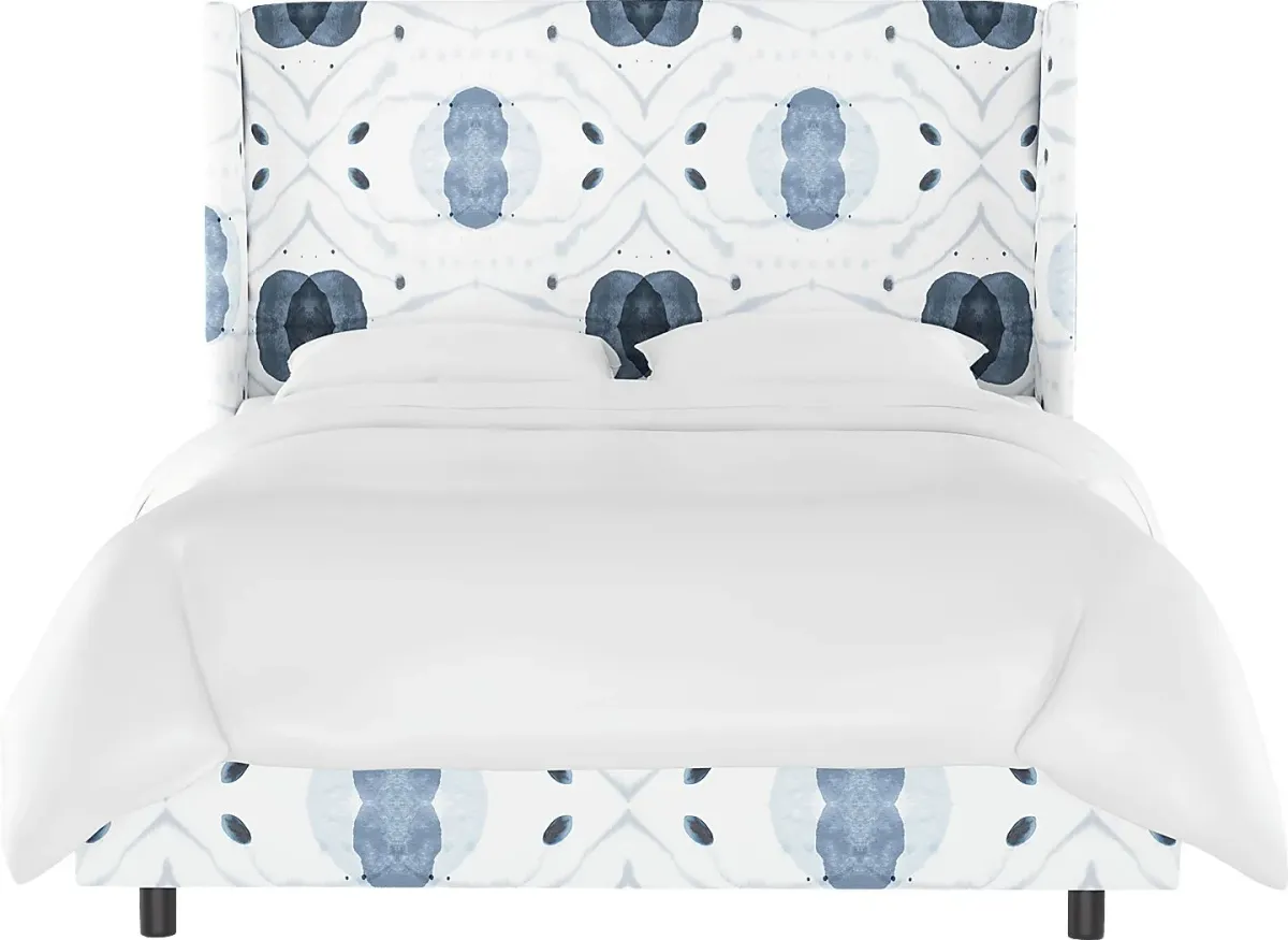 Vashti Blue King Upholstered Bed