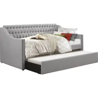 Ava Hill Light Gray Daybed with Trundle