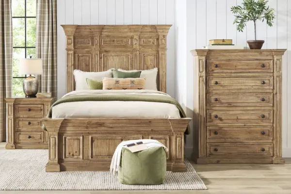 Briar Hill Natural 5 Pc Queen Panel Bedroom