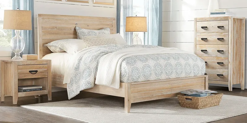 Marlow natural 5 pc on sale queen panel bedroom