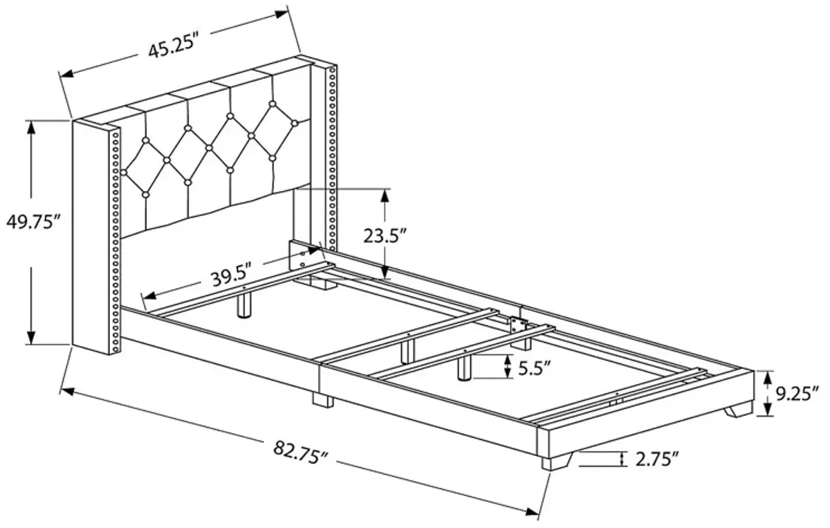 Welesenboro Gray Twin Bed