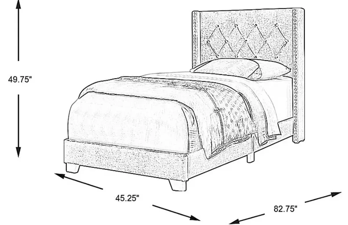 Welesenboro Gray Twin Bed