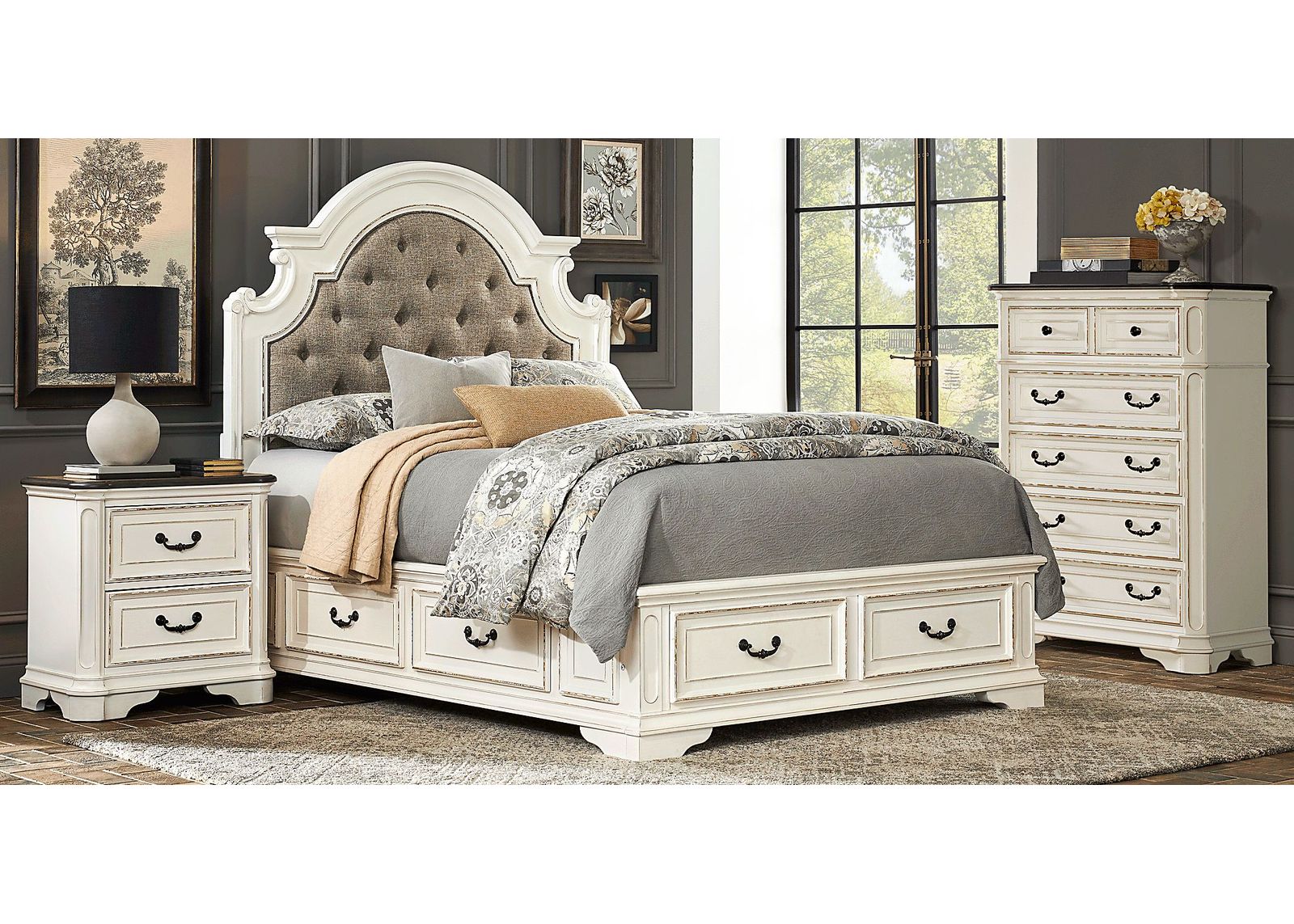 Marien Park White 5 Pc Queen Storage Bedroom