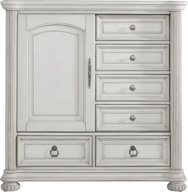 Gallagher Avenue White Sliding Door Chest