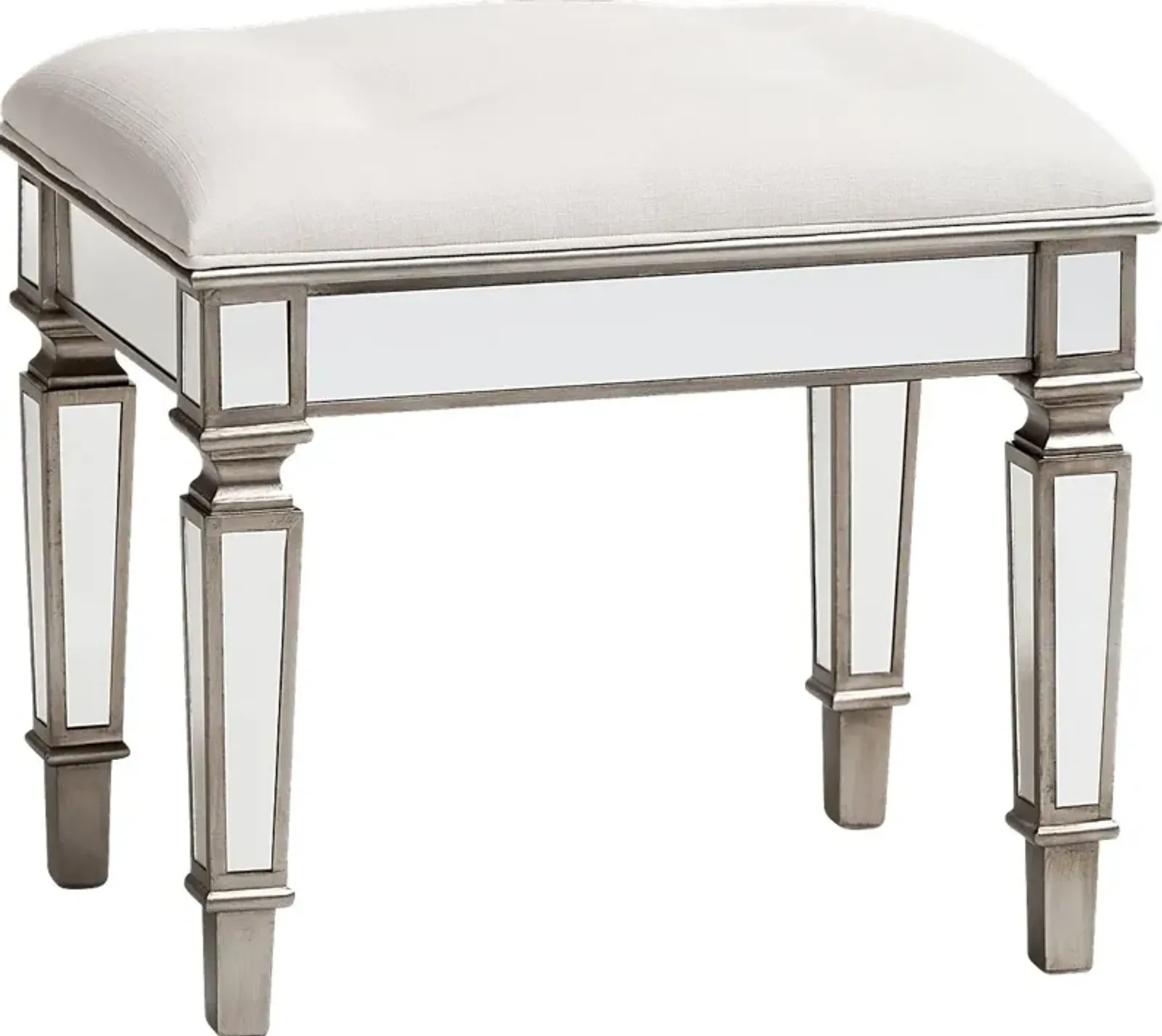 Ivis White Vanity Stool