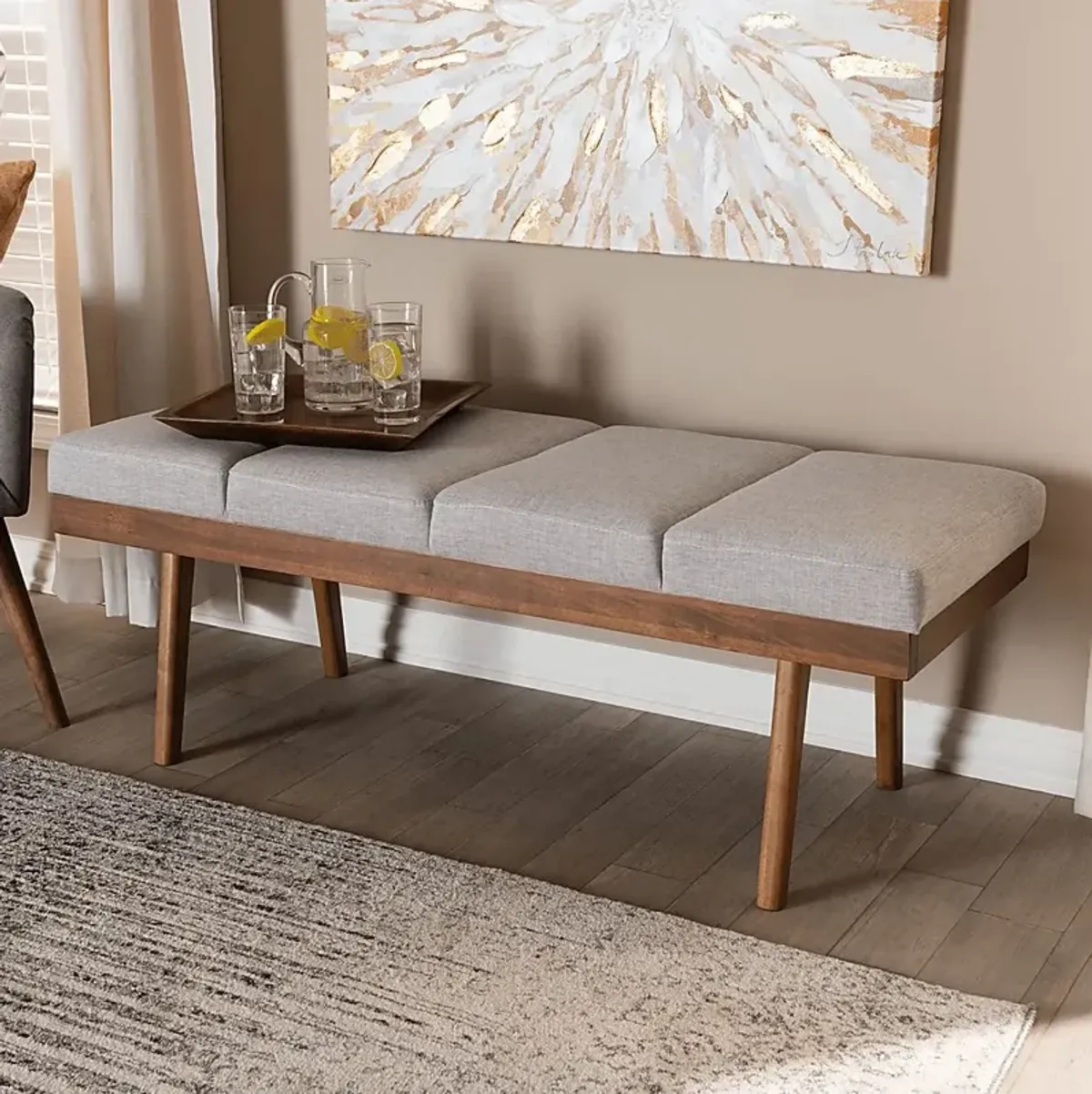 Merimac Gray Accent Bench