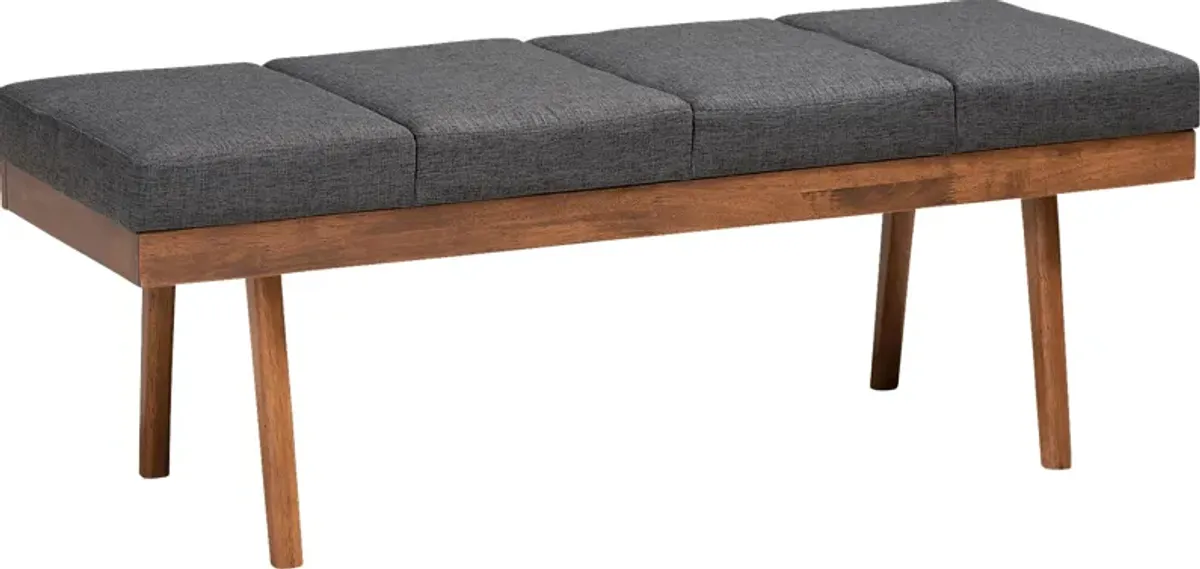 Merimac Charcoal Accent Bench