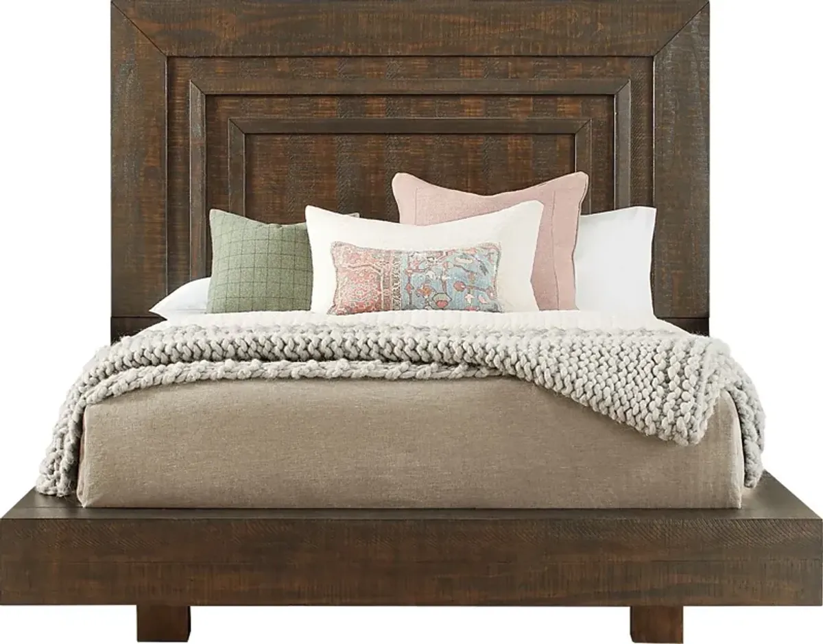 Mckinnon Dark Brown 5 Pc Queen Platform Bedroom