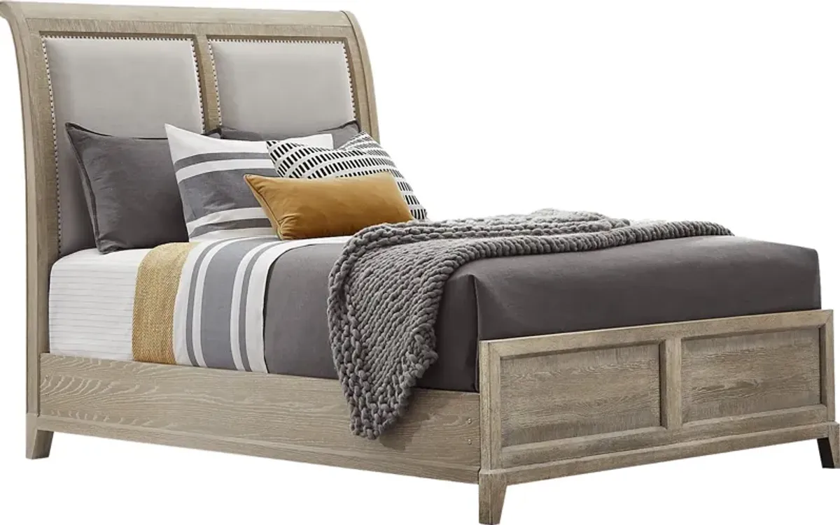 Kailey Park Light Oak 5 Pc Queen Sleigh Bedroom