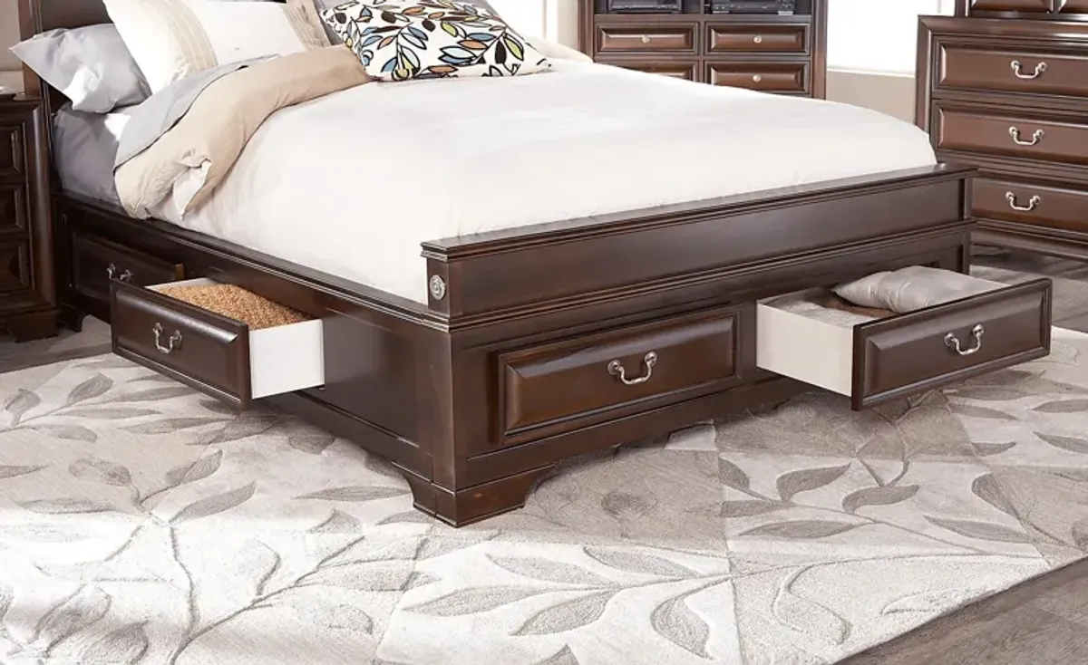 Mill Valley II Cherry 5 Pc Queen Sleigh Bedroom with Storage