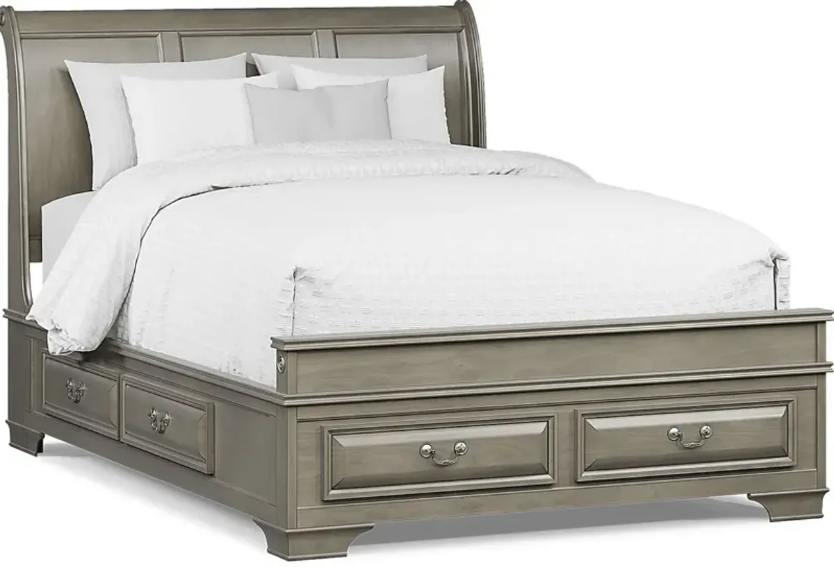 Mill Valley II Gray 5 Pc Queen Sleigh Bedroom with Storage