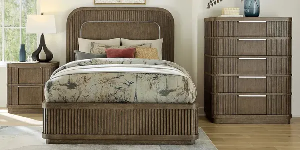 Sausalito Brown 5 Pc Queen Panel Bedroom