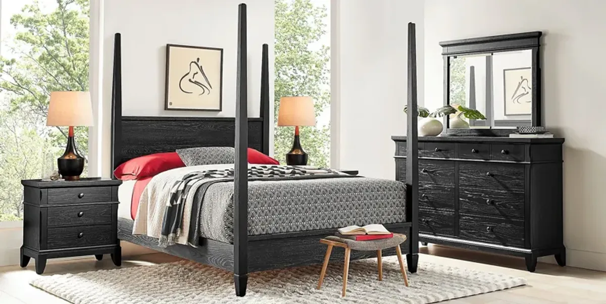 Springville Black 5 Pc Queen Poster Bedroom