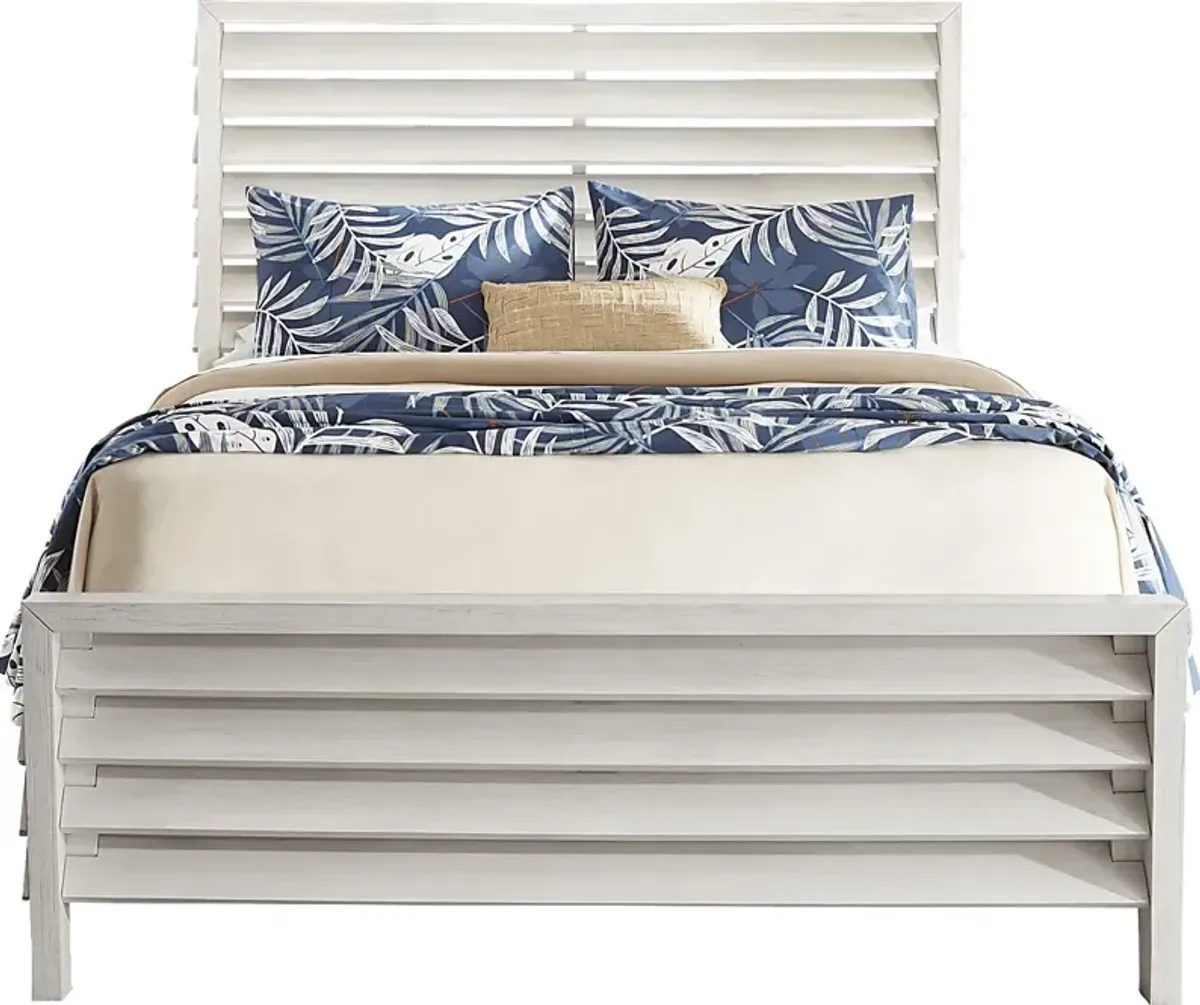 River Falls White 5 Pc Queen Slat Bedroom