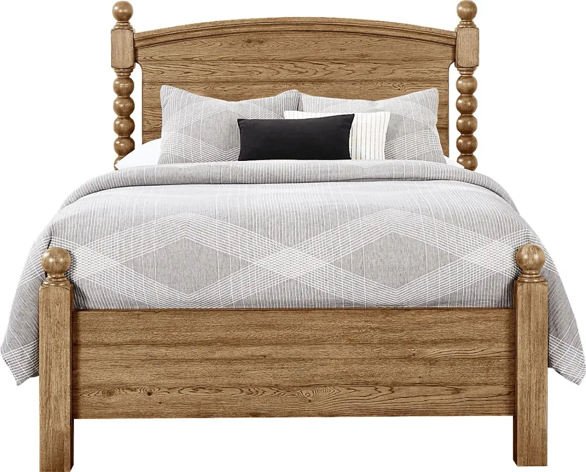Hargrove Light Oak 3 Pc Queen Post Bed