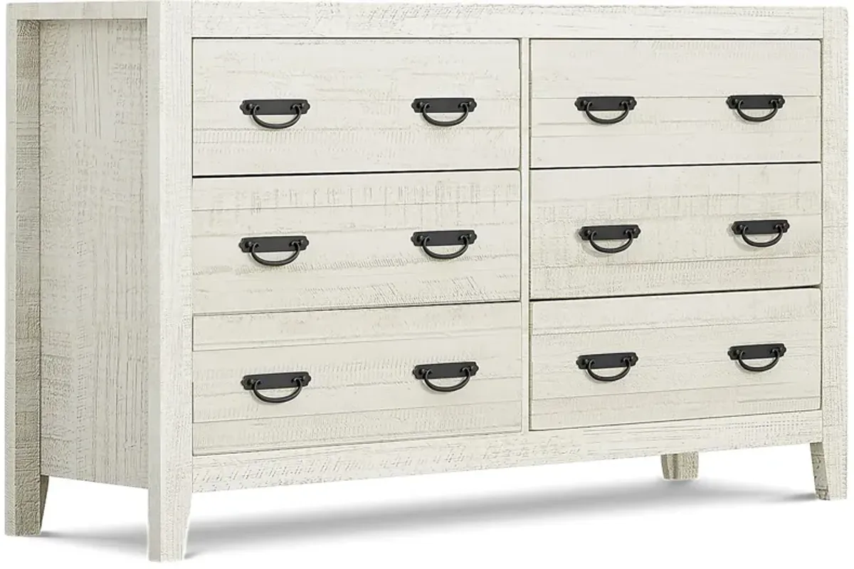 Palm Grove White Dresser