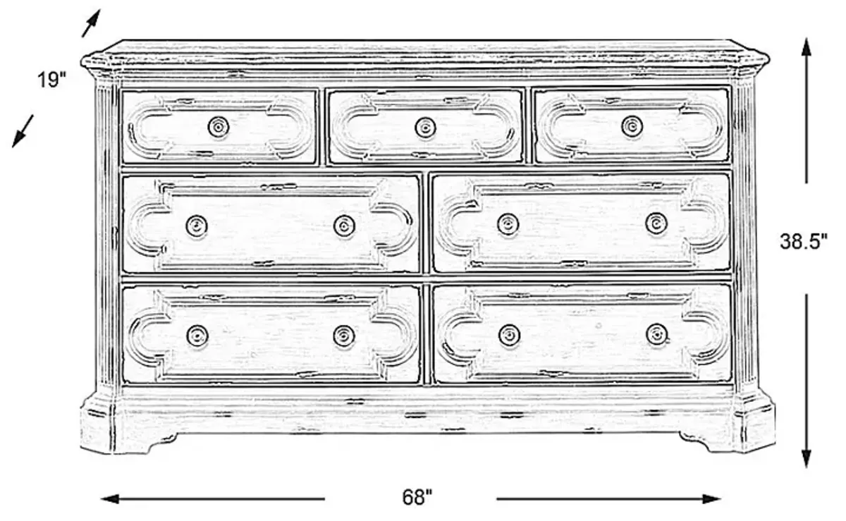 Lindenwood White Dresser