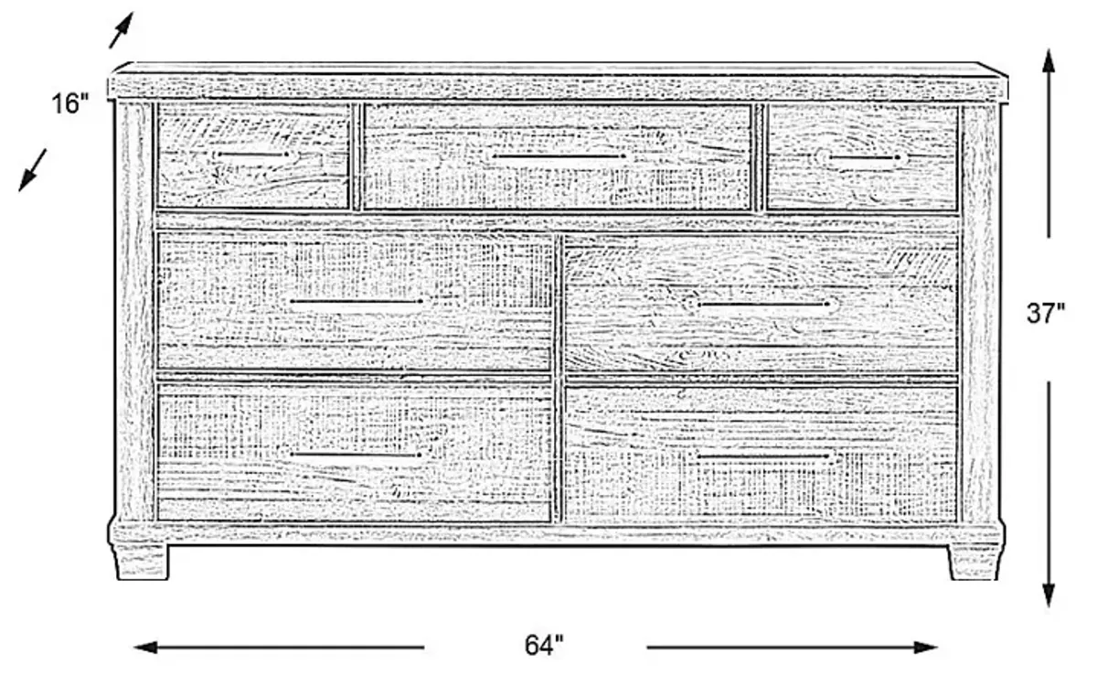 Woodcreek Brown Dresser