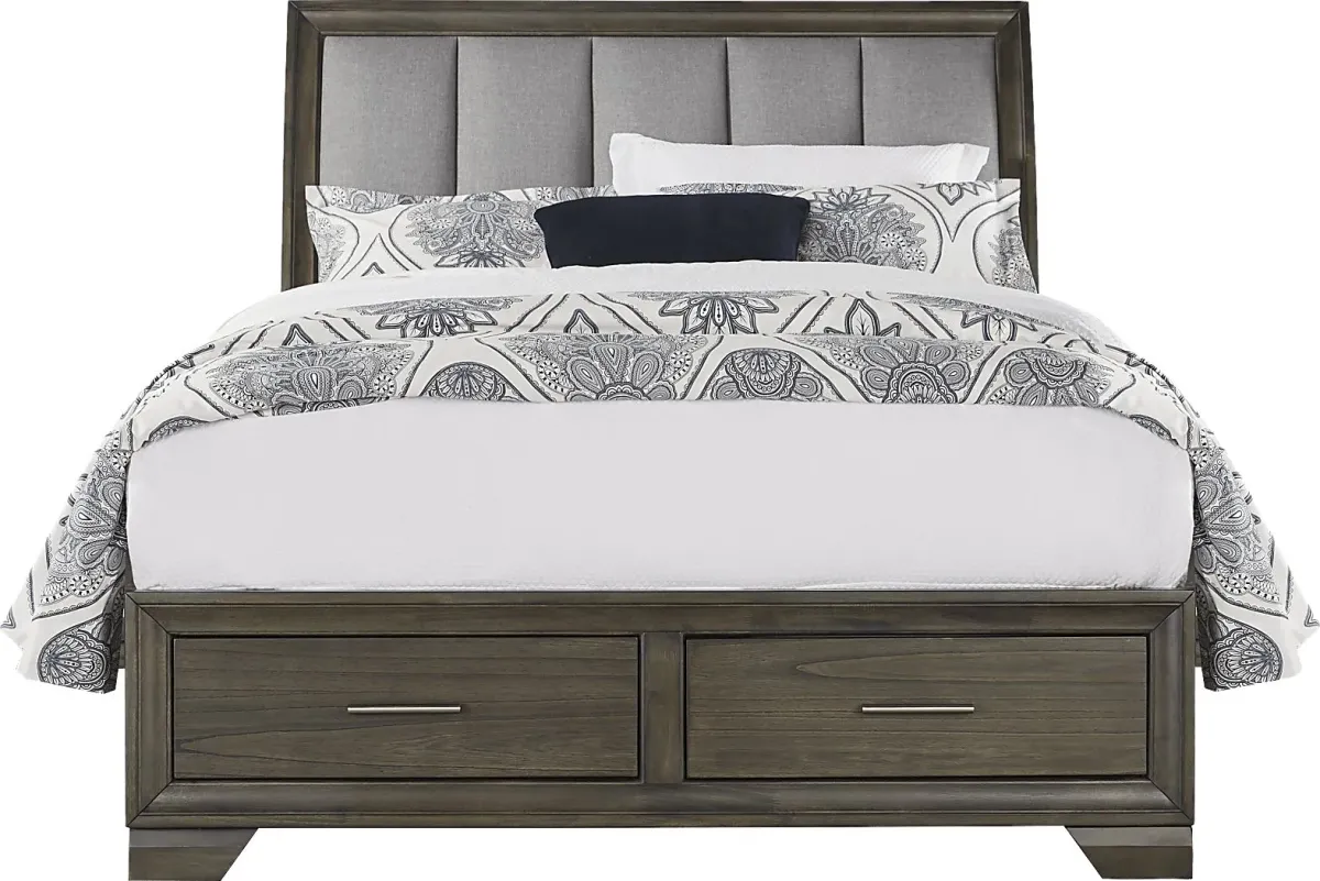 Beckwood Gray 7 Pc Queen Sleigh Bedroom with Storage