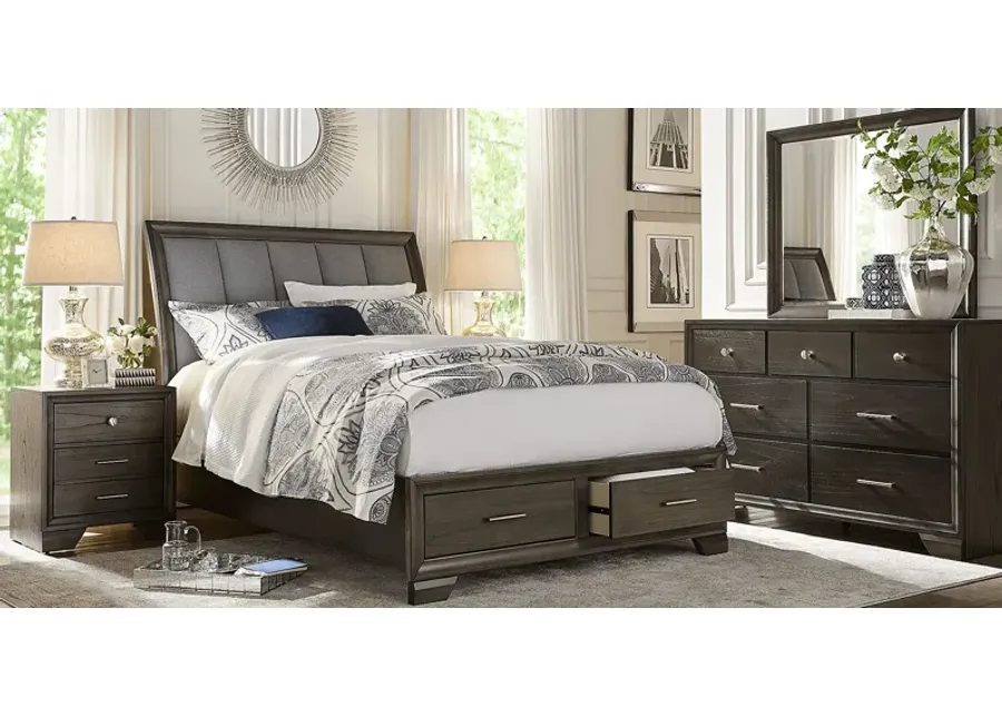 Beckwood Gray 7 Pc Queen Sleigh Bedroom with Storage