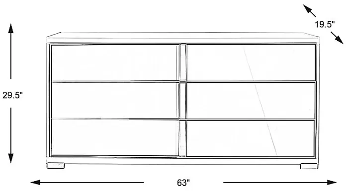 Luma Vista White Dresser