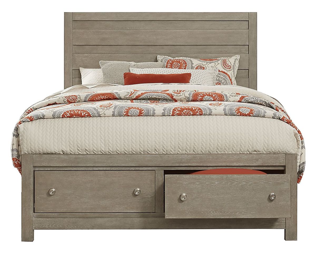 Barringer Place Gray 5 Pc Queen Panel Bedroom with Storage