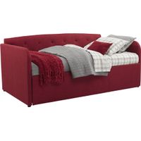 Lanie Red Tufted Daybed with Trundle