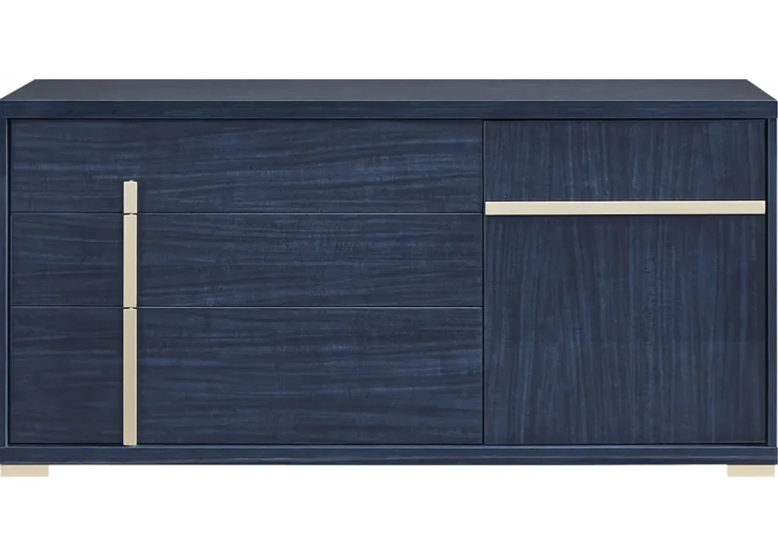 Luxe Point Blue 3 Drawer Dresser