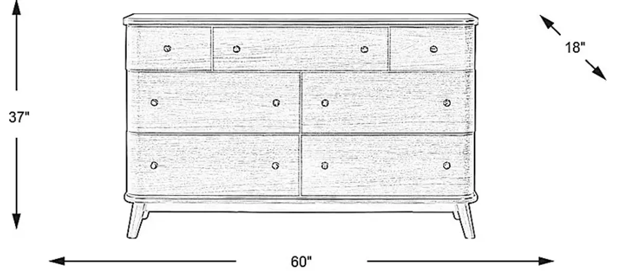 Devon Loft Walnut Dresser