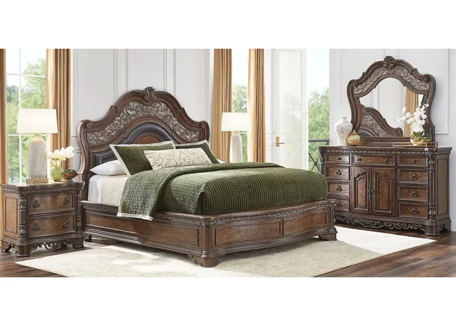 Yorkshire Manor Brown 5 Pc Queen Panel Bedroom