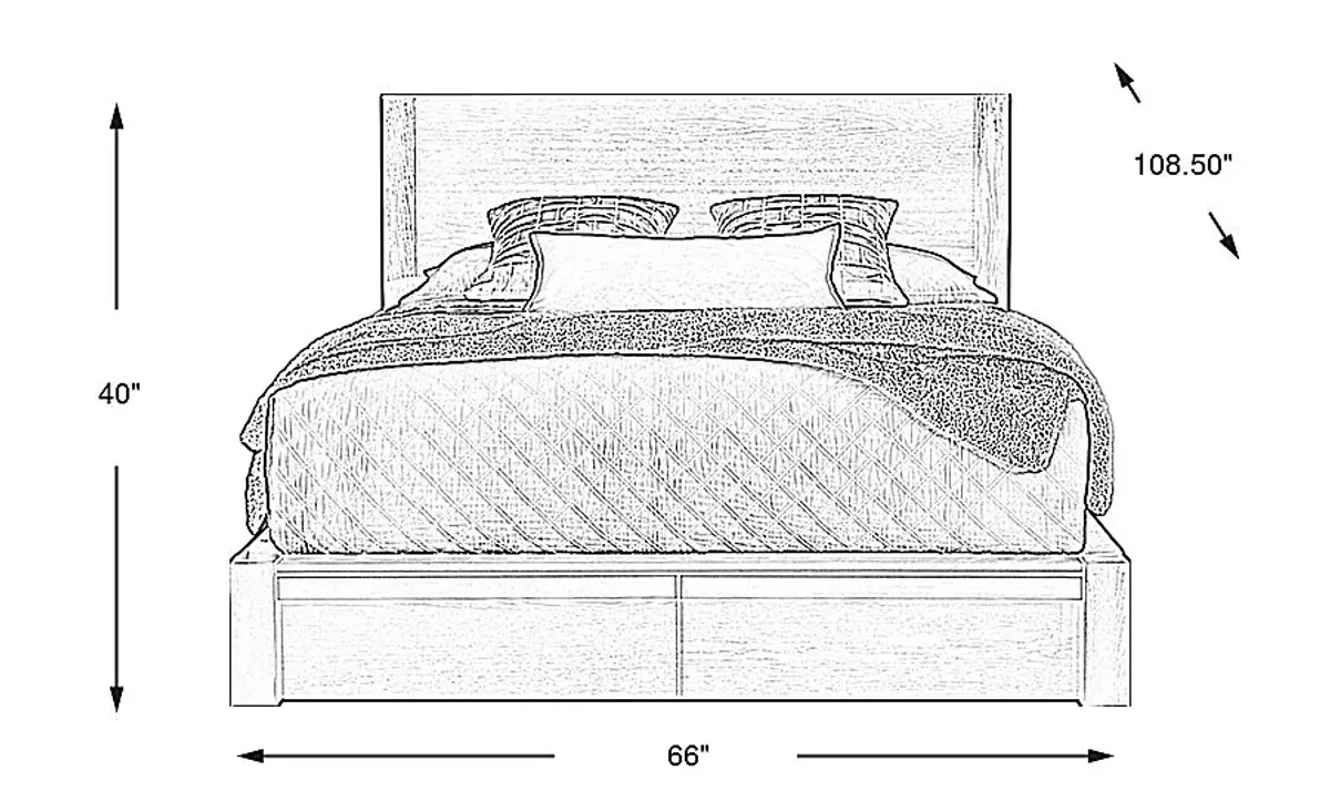 Easton Park Black 3 Pc Queen Storage Bed