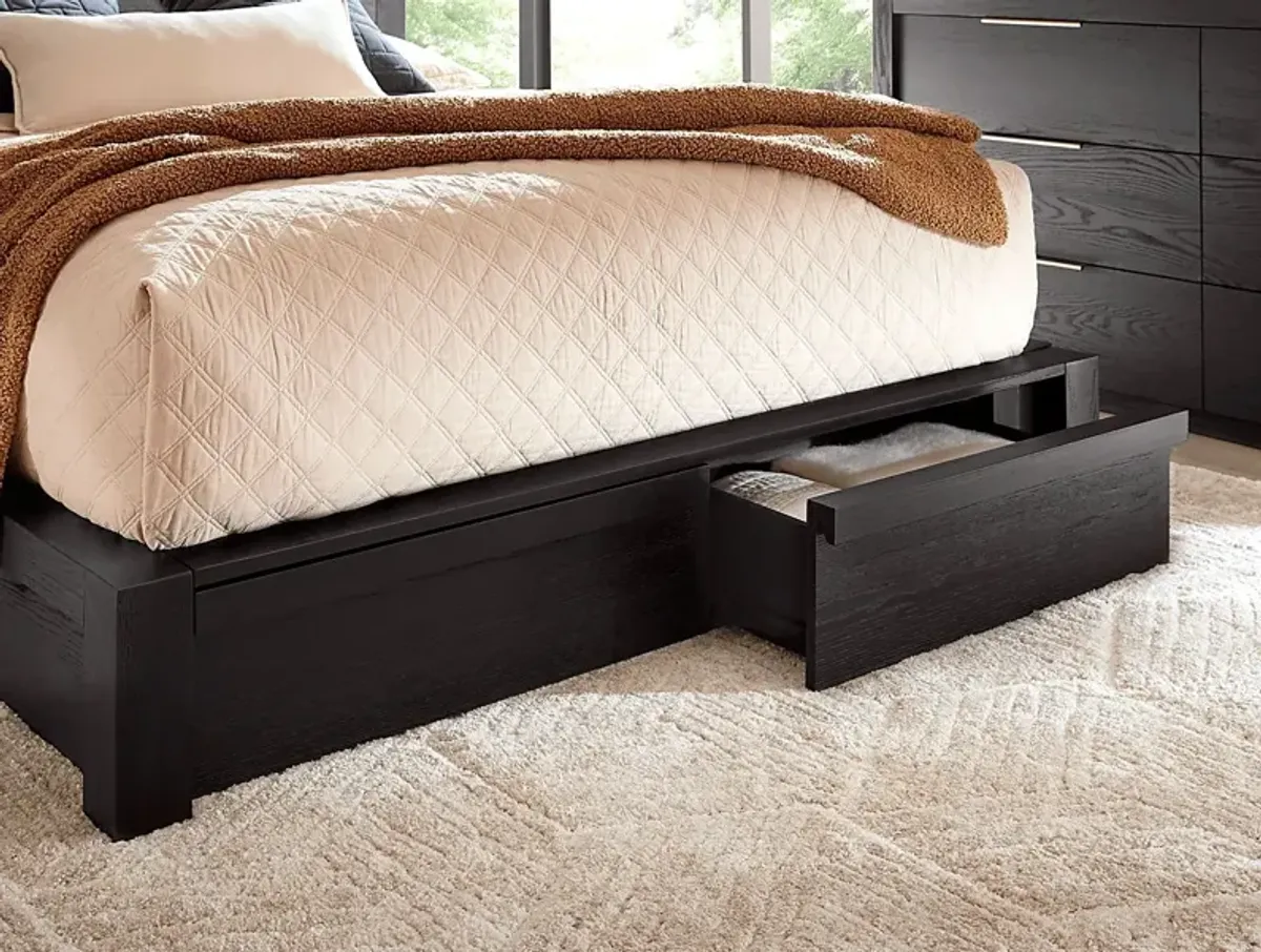 Easton Park Black 3 Pc Queen Storage Bed