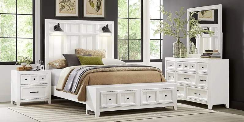 Owings Mill White 5 Pc King Storage Bedroom