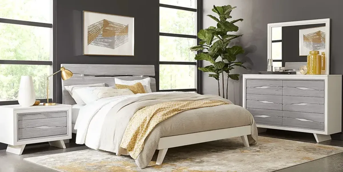 Dana Point White 5 Pc King Panel Bedroom