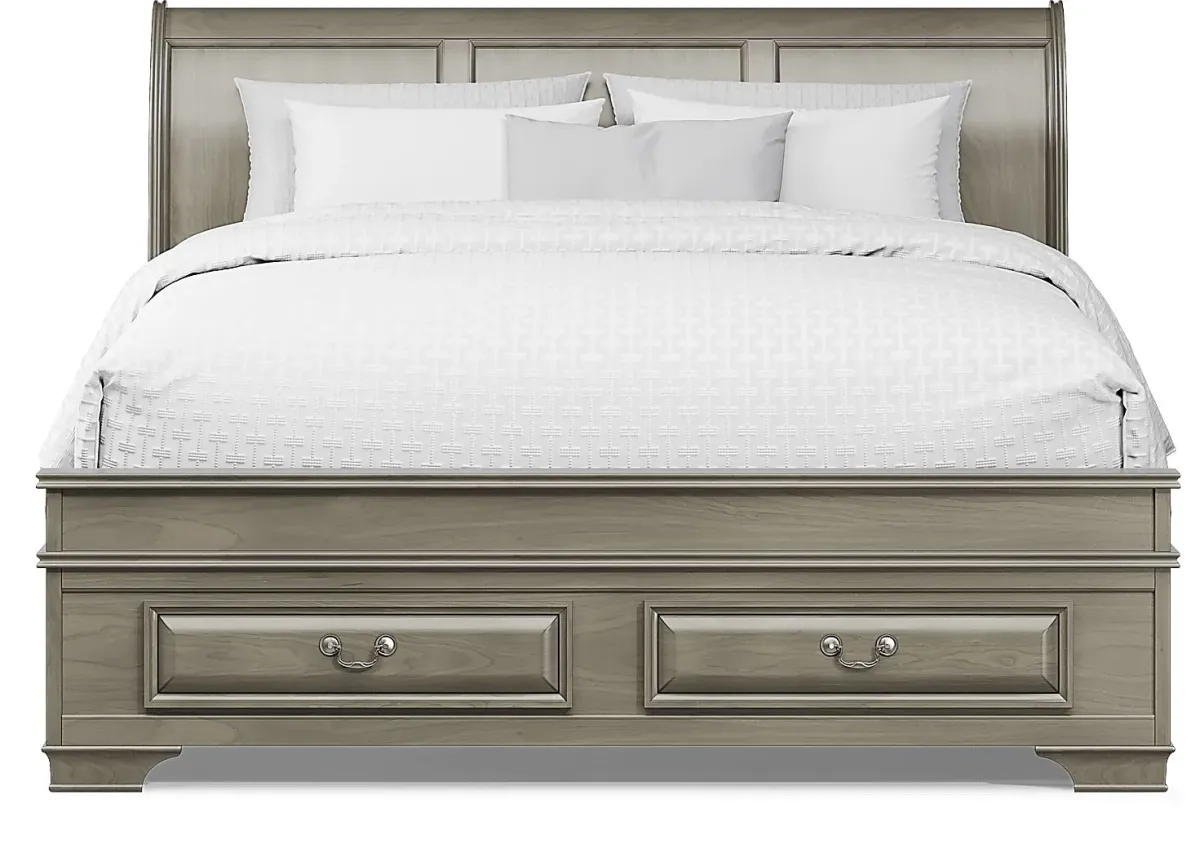 Mill Valley II Gray 5 Pc King Sleigh Bedroom with Storage