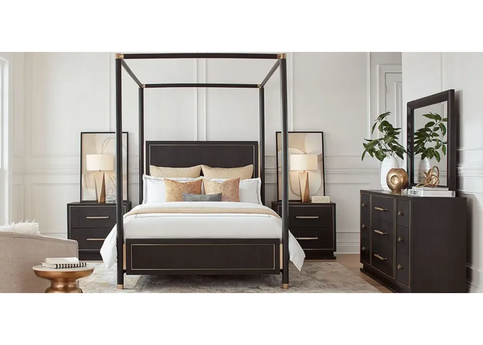 Wilshire Merlot 5 Pc King Canopy Bedroom