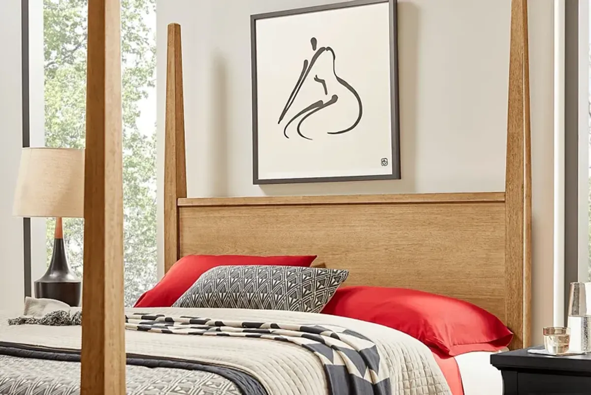Springville Natural 5 Pc King Poster Bedroom