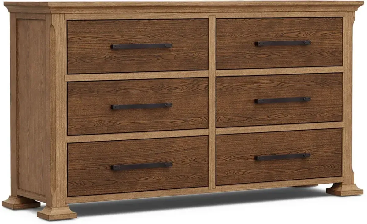 Telluride Brown 5 Pc King Panel Bedroom with Upholstered Bench
