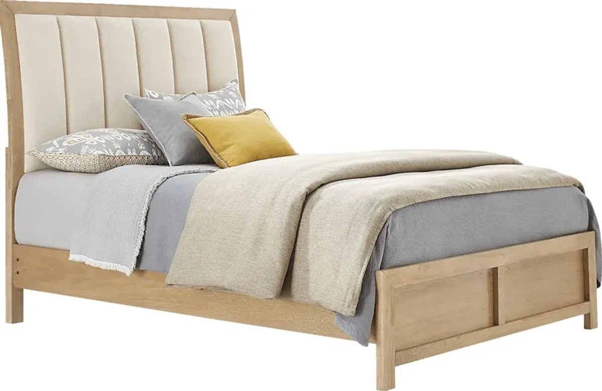 Woodley Natural 5 Pc King Upholstered Bedroom